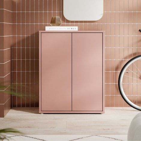 Mobile multiuso 2 ante colore terracotta 74.5x35x99 Medea