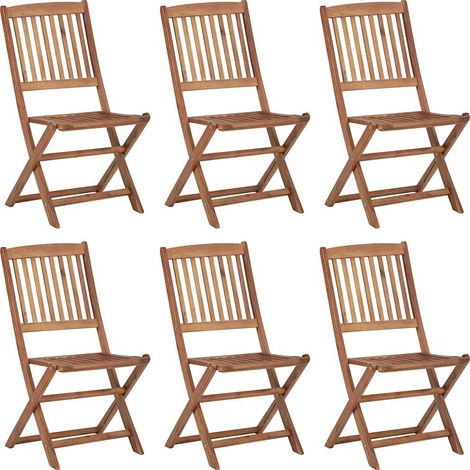 Maison Exclusive - Klappbare Gartenstühle 6 Stk. mit Kissen Massi