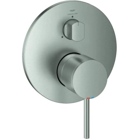 Grohe Atrio Miscelatore monocomando a 3 vie con deviatore Cromo spazzolato, 24356DC0