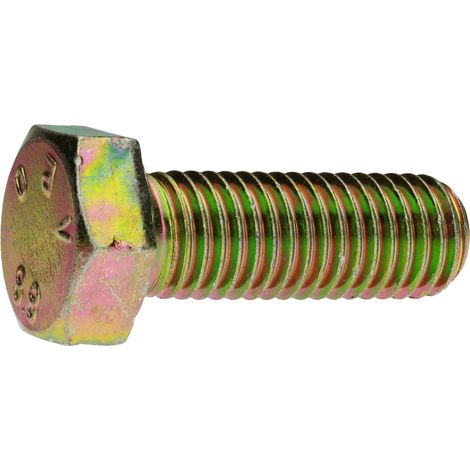 Reidl DIN 933 Sechskantschraube mit Gewinde bis Kopf M 16 x 90 8.8 verzinkt gelb chrom. (1/4)