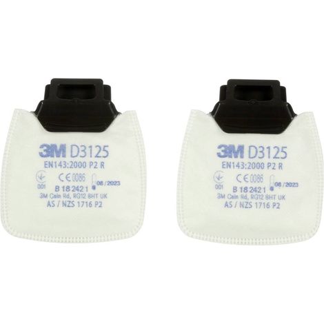 3M D3125 Secure Click P2 R Filtro per polveri 2 pz.
