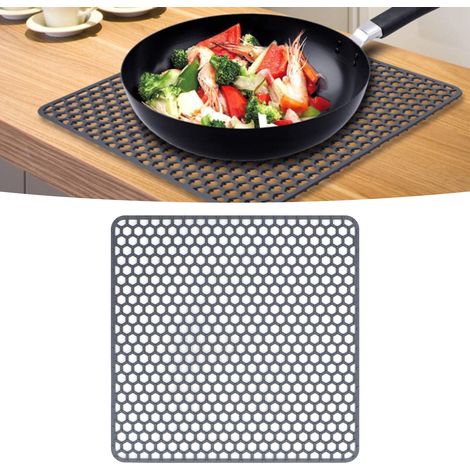 Protection d'évier en silicone pour éviers en acier inoxydable ou en céramique, insert d'évier, grille de cuisine. (1/5)