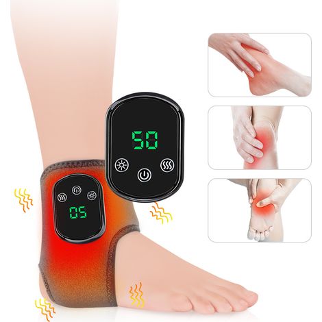 Paquete individual, recargable, soporte para tobillo, terapia de calor, masaje, relaja los tobillos, brinda soporte a las articulaciones, masajeador eléctrico de pies. (1/5)