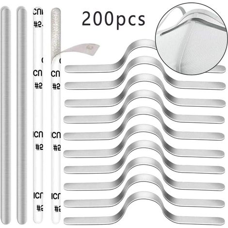 Nasenbügel - Aluminium - 90 mm - Pour Masque Facial - 80 Pièces (1/5)