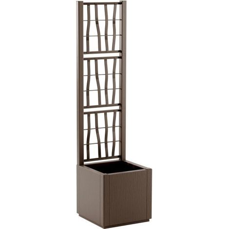 Maceta - ETHICA - Tostado - Cuadrada con enrejado - 38 L - STEFANPLAST (1/5)