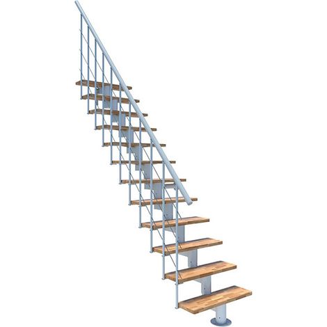 Minka Mittelholmtreppe Comfort Top 37 - 312cm Geschosshöhe Buche Weiß (1/5)