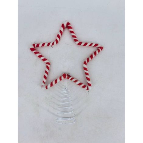 Stella a strisce con stemma rg bl 19cm - Feeric lights & christmas