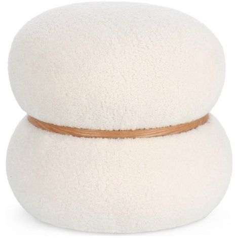 Poltrona Pouf "Mirka" per interno, con struttura in mdf da Ø43 x 40h cm (1/5)