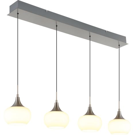 Globo LUI Suspension LED intégrée, nickel mat 3000K (1/5)