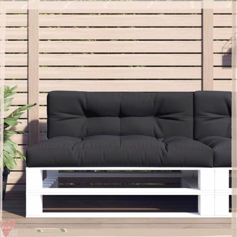 360630 Coussin de palette noir 120x40x12 cm tissu (1/5)