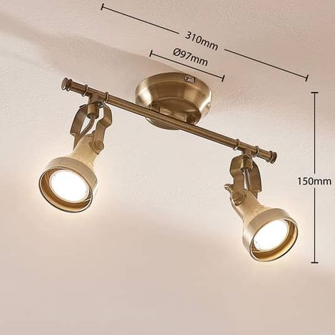 [NEUWERTIG] B-Ware Lindby 2 Flammige Led Deckenlampe Perseas Gu10 Deckenlampe Deko Deckenlicht
