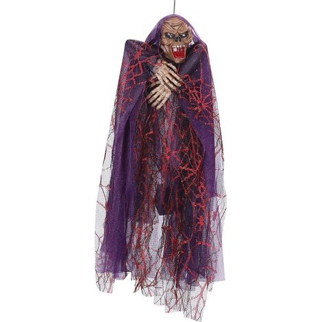 Electric Hanging Ghost Halloween Decoration with Light and Sound (1/5)