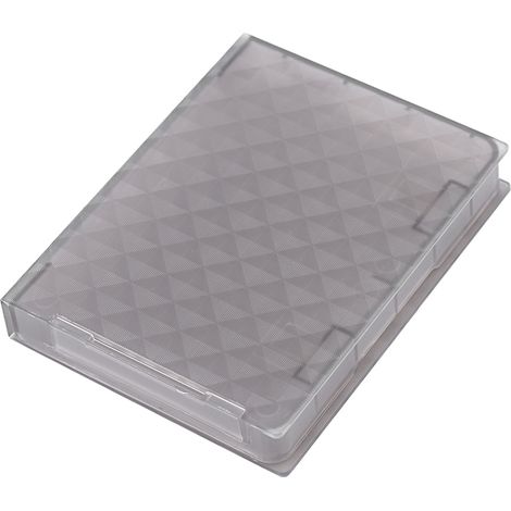 Robustes Gehäuse für 2,5-Zoll-Festplatten/SSDs, antistatische Aufbewahrungsbox, stoß- und staubfest, rutschfest, grau (Laufwerk nicht enthalten) (1/4)