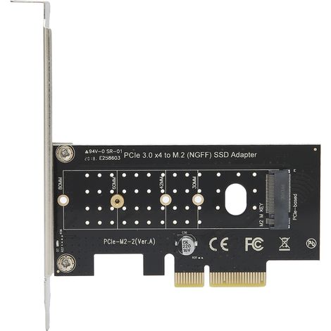 Carte Adaptateur SSD - PCIe 3.0 x4 vers M.2 NGFF - Pour Ordinateur de Bureau - Compatible 2230/2242/2260/2280 - 1 Pièce (1/5)