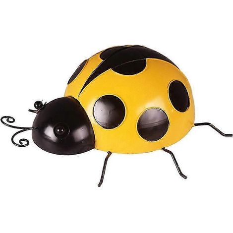Figurines miniatures en fer à suspendre au mur, statues décoratives pour jardin et pelouse-16cm-Yellow