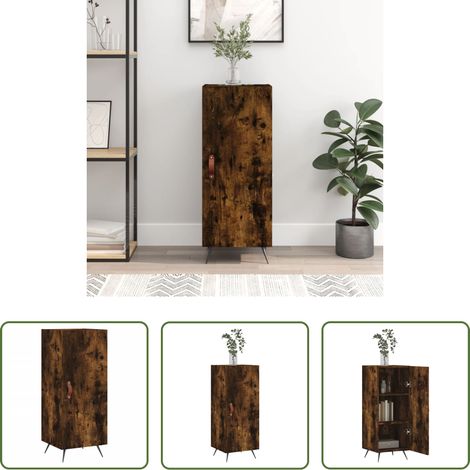 Holzschrank - Sideboard Räuchereiche 34,5x34x90 cm Holzwerkstoff (1/5)