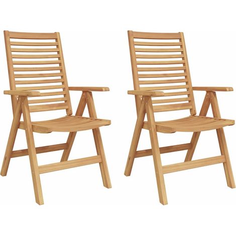 Lot de 2 Chaises de jardin，Chaise d'extérieur Marron 52 x 64,5 x 108 cm CFW3876041 (1/5)