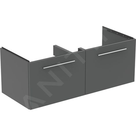 Meuble sous-vasque IS MDWT i.life B avec 2 tiroirs 1200x505x440mm, gris quartz mat (1/3)