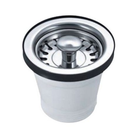 PILETTA CON CESTELLO PER LAVELLI IN ACCIAO INOX Diam. 70