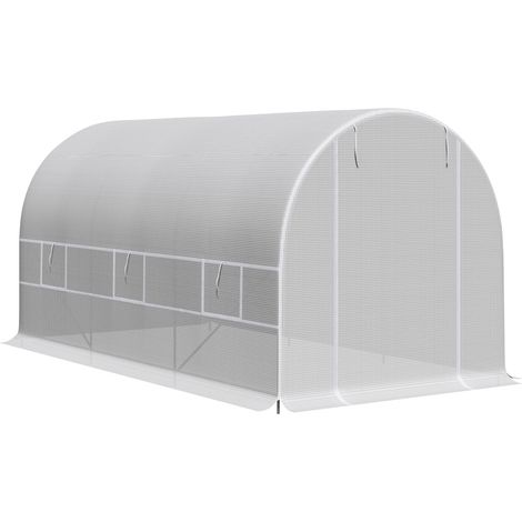 4x2x2m Stahlrahmen-Tunnelgewächshäuser mit weißer Polyethylen-Dachdeckung