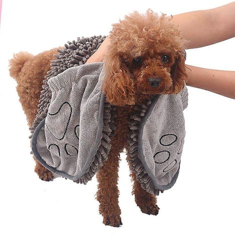 Gant de toilette absorbant à séchage rapide pour chien et chat - (1/5)