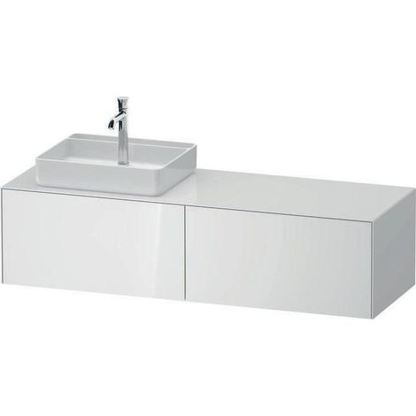 DU Konsolen-WTU wandh White Tulip 550x13 00x408mm Weiß Hochglanz Lack 2 Ausz. (1/4)