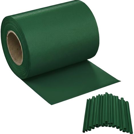 Striscia Banda Frangivista Fasce PVC Rotolo Schermo Privacy Recinzione Balcone Cancello - Verde