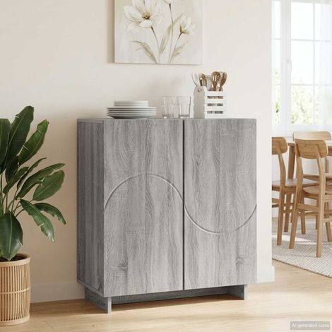 Aparador Sonoma gris 67 x 34,5 x 75 cm Madera de ingeniería (1/4)