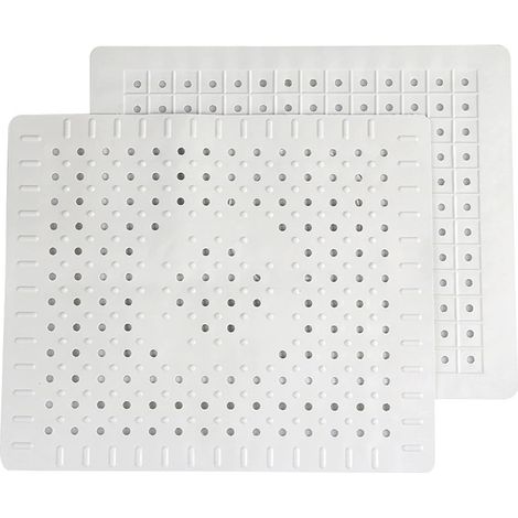 Lntyq Lot de 2 tapis de protection pour évier de cuisine en caoutchouc antidérapant durable, facile à nettoyer et à couper soi-même (1/5)