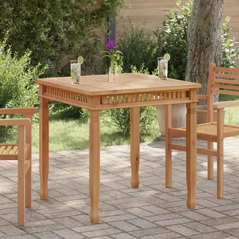 Table à manger de jardin, Table à dîner, Table d'extérieur 80x80x80 cm Bois de teck solide GHY3744 (1/5)