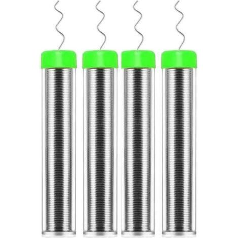 Lot de 4 bobines de soudure de 0,8 mm, noyau de colophane sans plomb, soudure, flux, soudure pour la réparation de composants de soudure électrique et le bricolage (1/3)