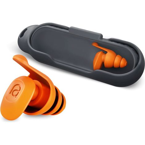 Tapones para los oídos anti-ruido Mixx Audio Work Safety Naranja y Negro