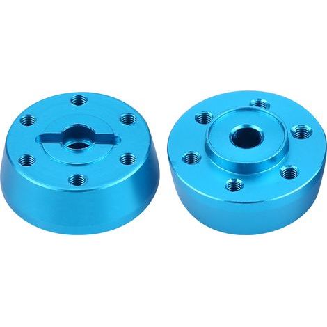 Adaptateur de moyeu hexagonal en alliage d'aluminium pour essieu arrière de voiture RC Axial Rock Racer 90026 (Bleu) (1/5)