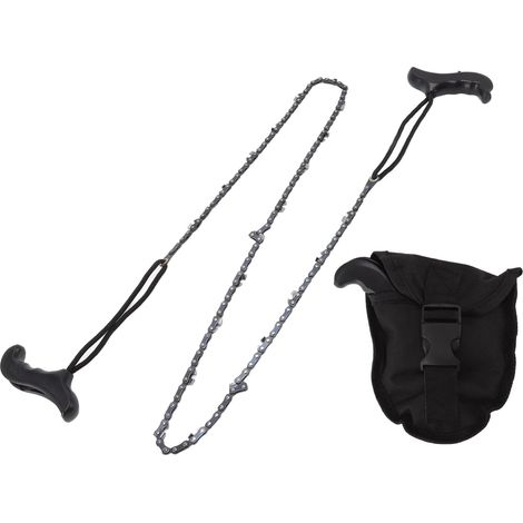 Tronçonneuse De Poche, Scie à Chaîne à Main De 48 Pouces Pour Tailler les Arbres, Scie à Chaîne De Survie Pliante Camping Bûcheronnage Outils D'élagage De Jardin 64 Maillons 21 Coupe (1/5)