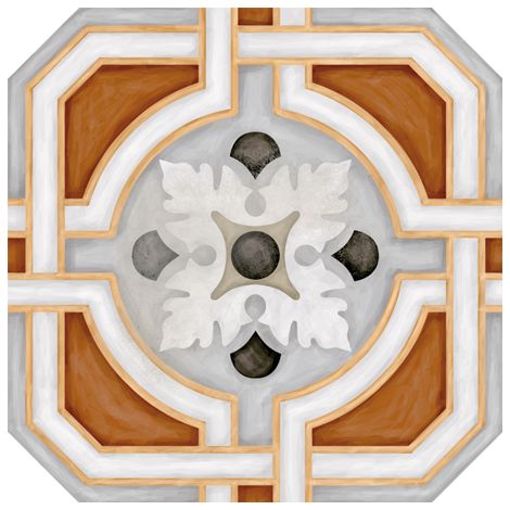 Alle Carrelage - Carrelage sol / mur octogonal motif 20x20 cm VODEVIL OCTOGONO ZIMER - Vendu par boîte de 0,96 m² (1/5)