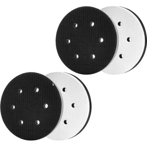 4 PièCes 150mm Tampon de Ponçage Souple ,Interface mousse souple doux pour plateau de ponçage et polissage, Protection contre le bruit( 8 trous) (1/4)