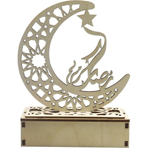Luminaire de Table en Forme de Lune Ramadan, Décoration LED pour Fêtes Musulmanes à la Maison (1/5)