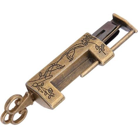 Serrure Vintage à Fleurs de Pie Chinoise en Bronze pour Meubles Anciens (1/5)