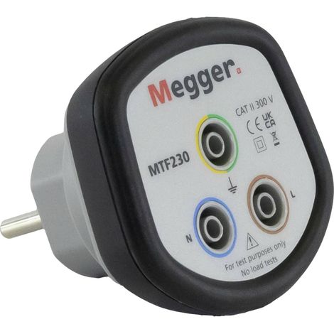 [NEUWERTIG] B-Ware Megger Adapter MTF230 1 St. CAT II 300 V für elektrische Prüfgeräte 69x67mm (1/2)