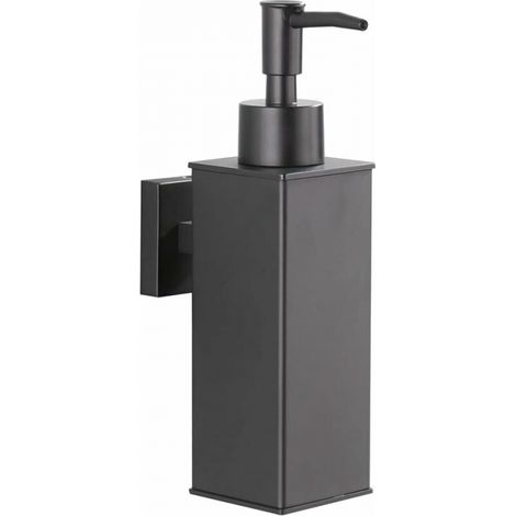 Seifenspender aus Edelstahl 304 zur Wandmontage – Mattschwarze Push-Pull-Seifenflasche
