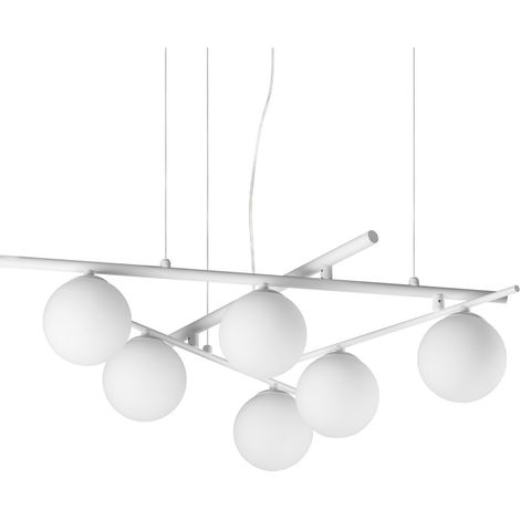 Ideal Lux ATLAS Suspension globe blanche 6x G9