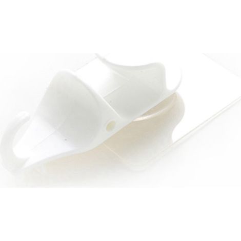 Support mural adhésif compact pour cuisine et salle de bain, crochet de rangement pour lavabo (blanc) (1/2)