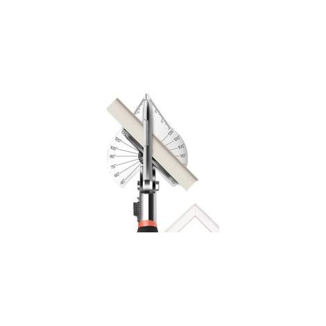 Cisaille à tôle 45° à 135° – Acier au carbone – Coupe précise pour plinthes, moulures quart de rond et PVC – Poignée antidérapante