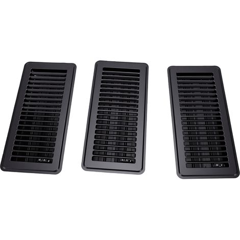Grilles de ventilation de sol 3 x 4 x 10 pouces, en acier robuste et praticable, résistantes à la corrosion pour les murs et les plafonds de la maison. (1/5)