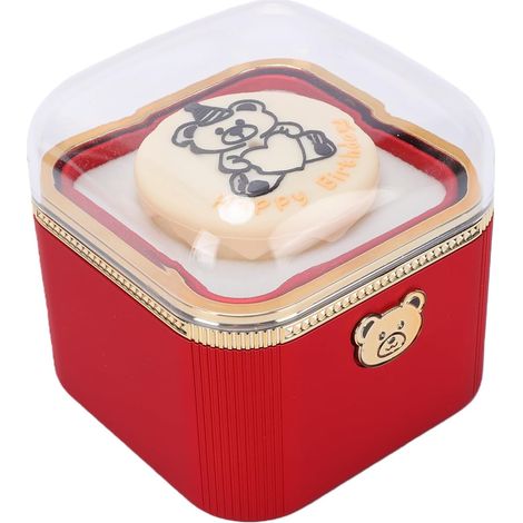 Rotating Bear Cake Box, Compact and Lightweight Design (red) (1/5)