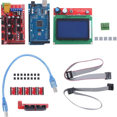 Komplettes 3D-Drucker-Kit mit Mega 2560-Board, RAMPS 1.4, LCD-Bildschirm und A4988-Treibern (1/5)