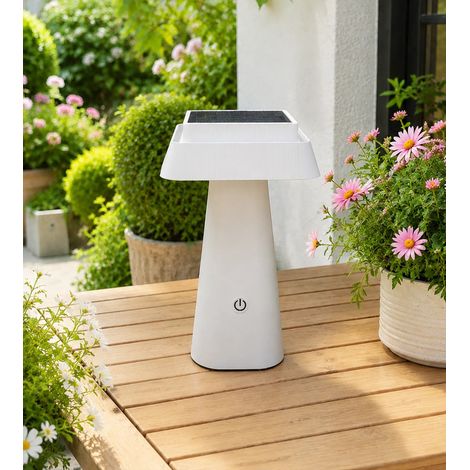Lampe de table Led solaire blanche RITA - 3 modes d'éclairage 70 (1/5)