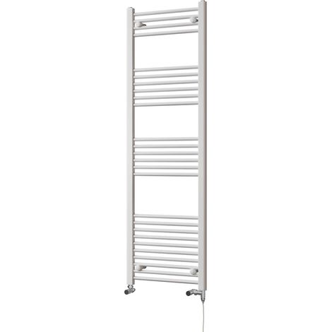 Zennor - White Dual Fuel Towel Rail H1600mm x W500mm Standard - Straight (1/3)