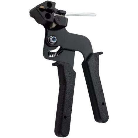 Sollbry Pistolet d'attache de câble, pistolet à cravate en métal, outil de tension et de coupe pour serre-câbles en acier inoxydable