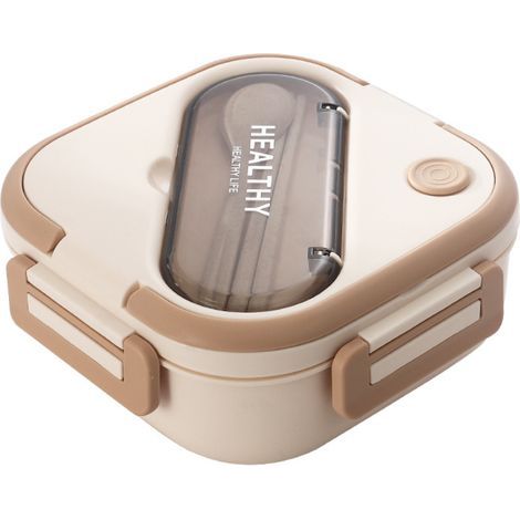 Cette boîte à lunch isotherme en plastique, étanche et dotée d'une séparation en plastique, est idéale pour l'école ou le travail (1/5)